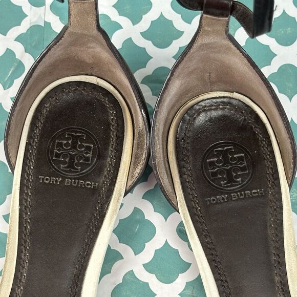 Tory Burch Women’s V-Cut Ankle Strap Pointy Toe Flats Snake Skin Size 8.5 - Picture 5 of 6